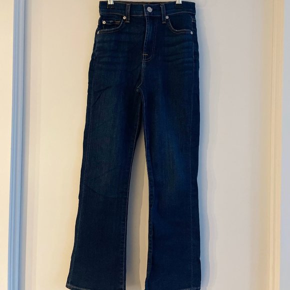 7 for all mankind flare jeans, SIZE 23(XXS), INSEAM 25, SLIM FIT, "GENTLY USED" - Picture 2 of 2